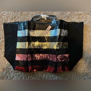 Multi colored sequin brand new PINK bag